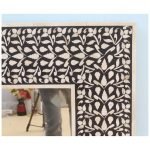Bone Inlay Floral Design Mirror Frame Home Decorative Wall Framed - Image 2