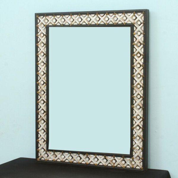 Fluttering Charm: Brass Butterfly Clip Bone Inlay Mirror - Image 3