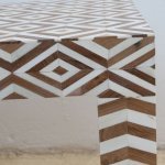 Elegant Bone Inlay Teak Wood Table - Image 7