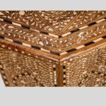Hex Hexagon Bone Inlay Table - Image 4