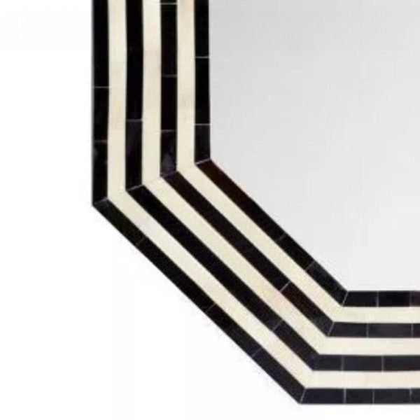 Hexagon Angle Bone Inlay Mirror Frame - Image 4