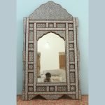 Sahara Reflections: Mother of Pearl Bone Mirror Frame - Image 4