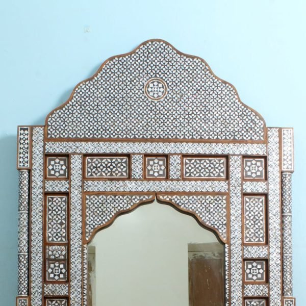 Sahara Reflections: Mother of Pearl Bone Mirror Frame