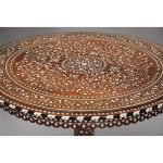 Victorian Elegance: Bone Inlay Occasional Table - Image 4
