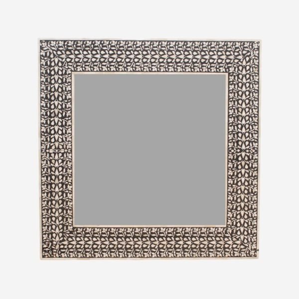 Bone Inlay Floral Design Mirror Frame Home Decorative Wall Framed - Image 5