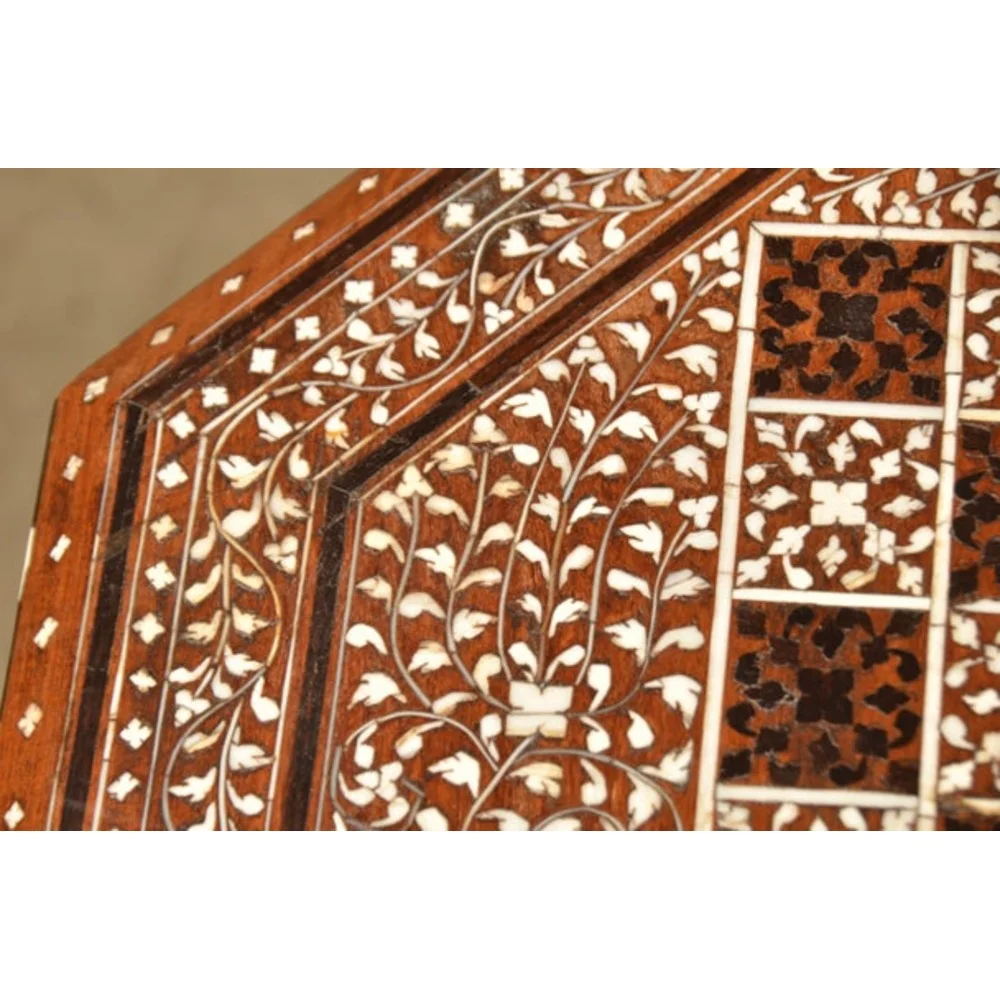 Majestic Damascus Bone Inlay Table - Image 8