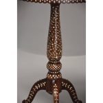 Victorian Elegance: Bone Inlay Occasional Table - Image 6