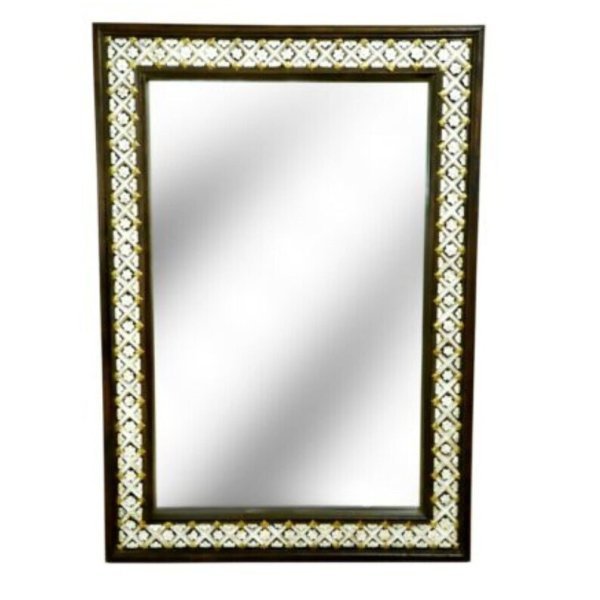 Fluttering Charm: Brass Butterfly Clip Bone Inlay Mirror - Image 5