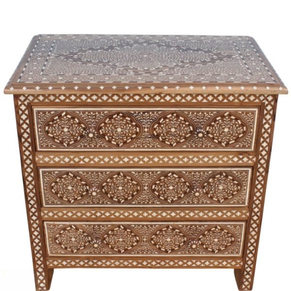 Bone Inlay 3-Drawer Dresser: Introducing Artistry and Elegance - Image 5