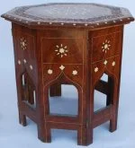 OctaBone Side Table Handcrafted Inlay Elegance - Image 4