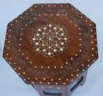 OctaBone Side Table Handcrafted Inlay Elegance - Image 3