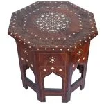 OctaBone Side Table Handcrafted Inlay Elegance - Image 5