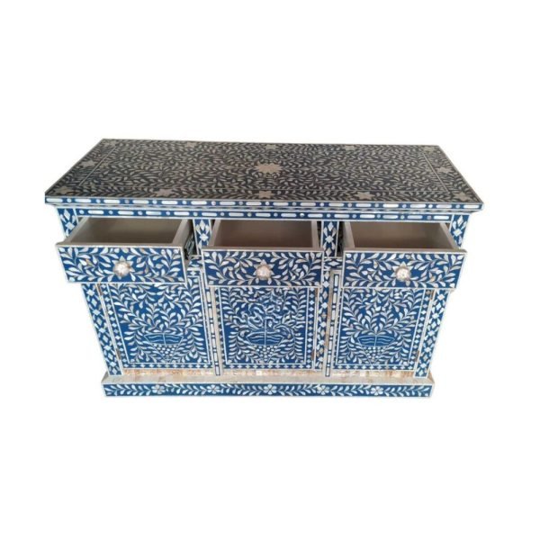 Mother Of Pearl Sideboard Buffets Door Drawer - Image 5