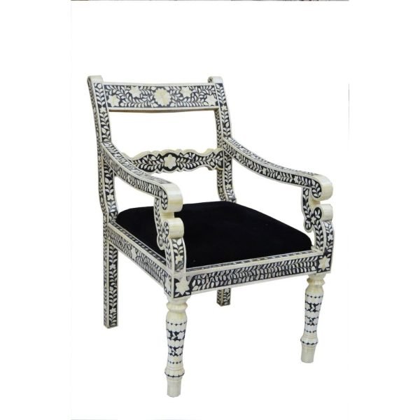 Floral Essence Bone Inlay Chair - Image 4