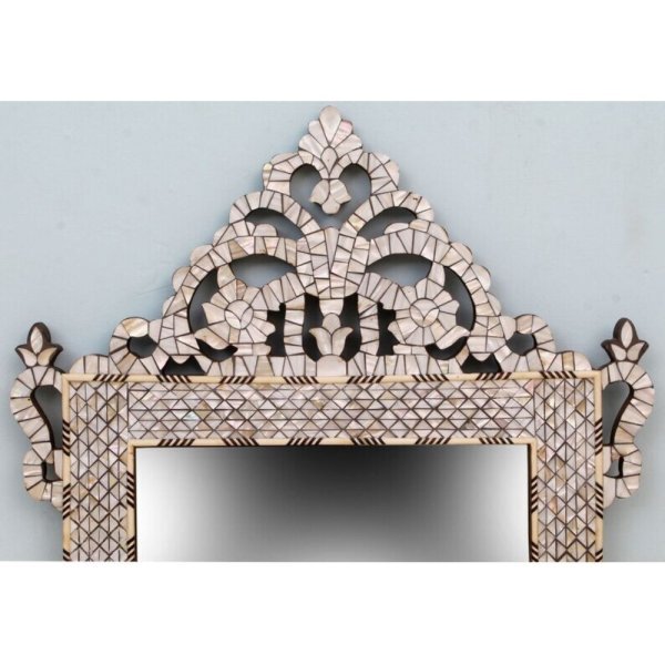 Elegant Bone Inlay Wall Mirror - Image 4