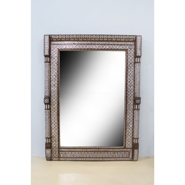 Exquisite Bone Inlay Moroccan Mirror - Image 3