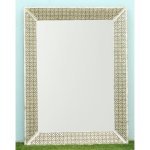 Bone Inlay Antique Mirror Frame