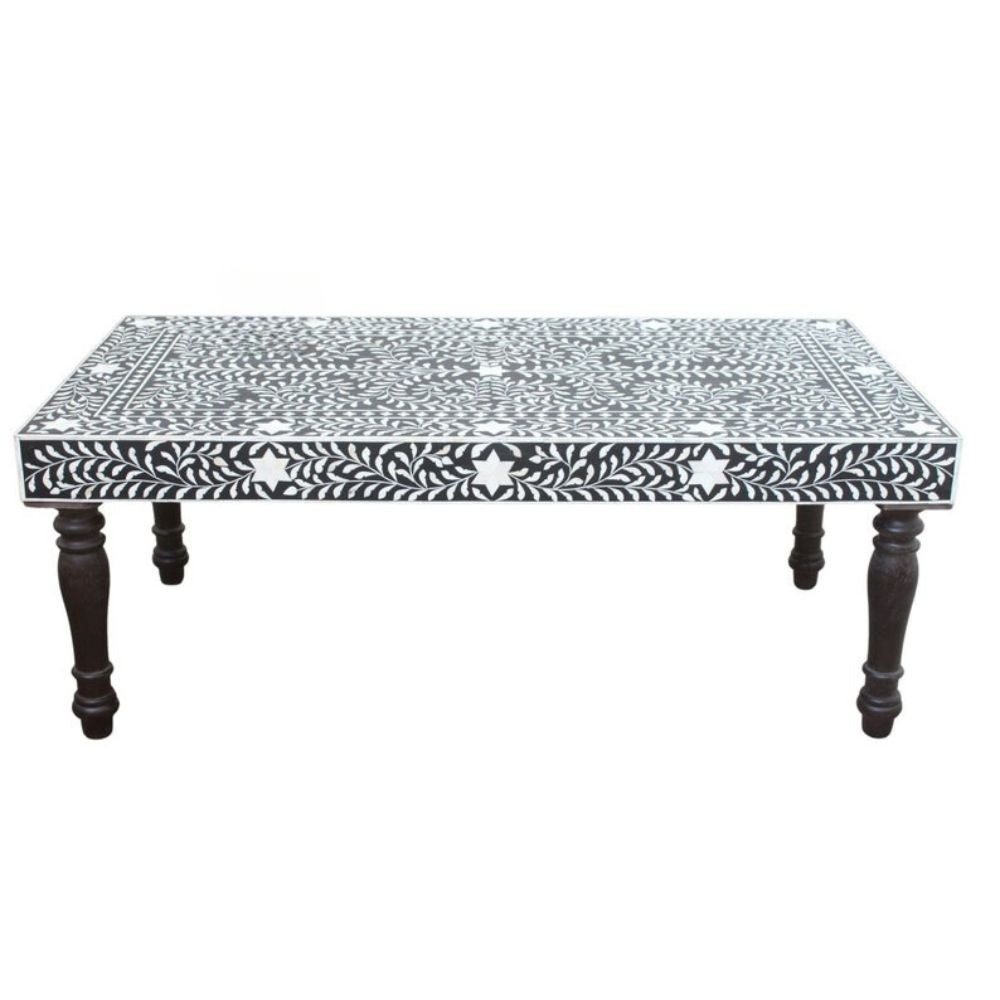 Untitled design (8) Floral Noir Coffee Table - Image 1