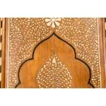 Bone Inlaid Vintage Wardrobe Cabinet - Image 8