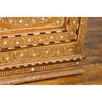 Bone Inlaid Vintage Wardrobe Cabinet - Image 9