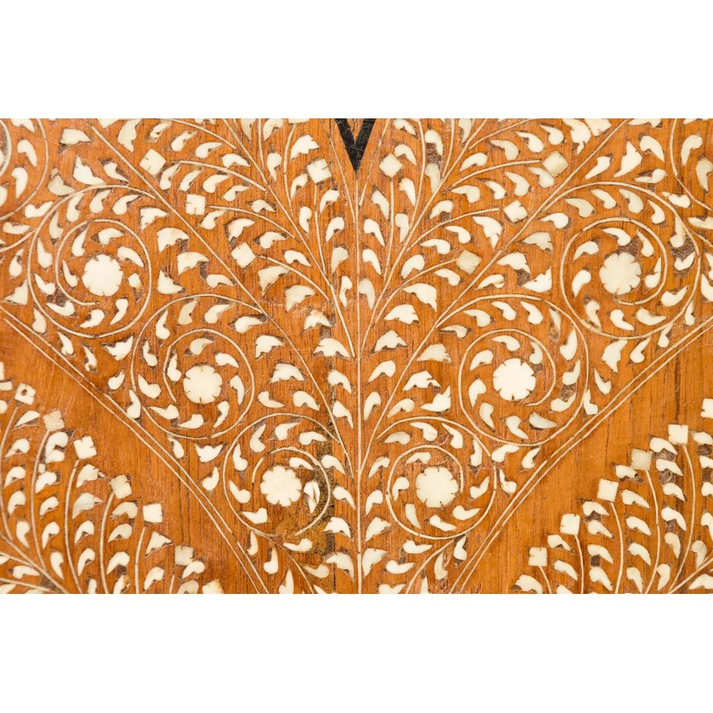 Bone Inlaid Vintage Wardrobe Cabinet - Image 16