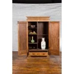 Bone Inlaid Vintage Wardrobe Cabinet - Image 7