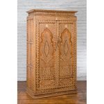 Bone Inlaid Vintage Wardrobe Cabinet - Image 2