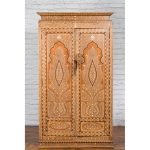 Bone Inlaid Vintage Wardrobe Cabinet - Image 4