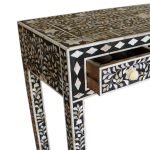 Ready to Move Console Table Mother of pearl furniture Floral Design Console Table Black And White 3 Drawer - Image 4