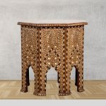 Hex Hexagon Bone Inlay Table