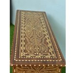 Belleza Console: Teak Bone Inlay 3-Drawer Table - Image 4