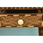 Belleza Console: Teak Bone Inlay 3-Drawer Table - Image 6