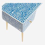 Bone Inlay Furniture, Bone Inlay Desk, Bone Inlay Console Table With 2 Drawer Furniture, Inlay Study Table, Bone Inlay Console Table| - Image 2