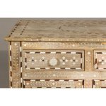 Anglo-Indian Style Mango Wood Buffet with Geometric Bone Inlay - Image 10