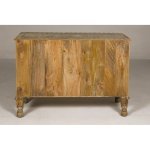 Anglo-Indian Style Mango Wood Buffet with Geometric Bone Inlay - Image 7