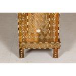 Anglo-Indian Style Mango Wood Four-Drawer Chest with Foliage Themed Bone Inlay - Image 15